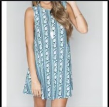 Show Me Your Mumu Floral Print Dress Size Small Lovely Lav Sandy Print