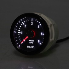 52mm Tachometer 0-6000rpm Tacho Gauge For Diesel Motor Engine Rev Counter
