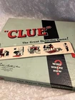 vintage Clue game. Parker brothers. Missing the board. Box in fair condition.