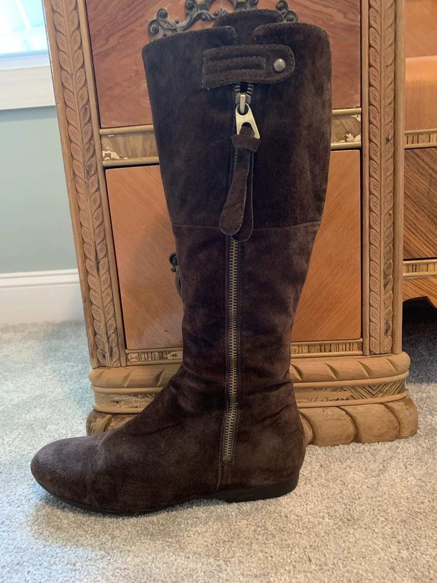 Enzo Angiolini Dark Brown Chocolate Suede Boots eBay