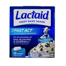 Lactaid Fast Act Lactose Intolerance Relief Caplets - 12 Count
