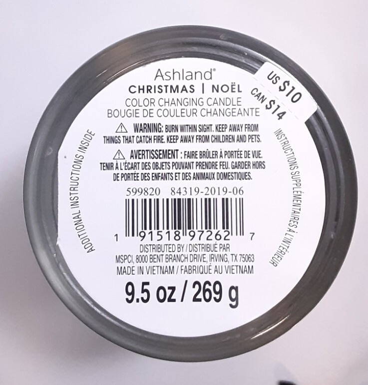 Ashland Christmas Color Changing Candle, Silver 6 In NWT | eBay
