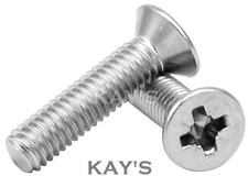 M3 M4 M5 M6 POZI COUNTERSUNK MACHINE SCREWS POZIDRIVE CSK BOLTS ZINC PLATED