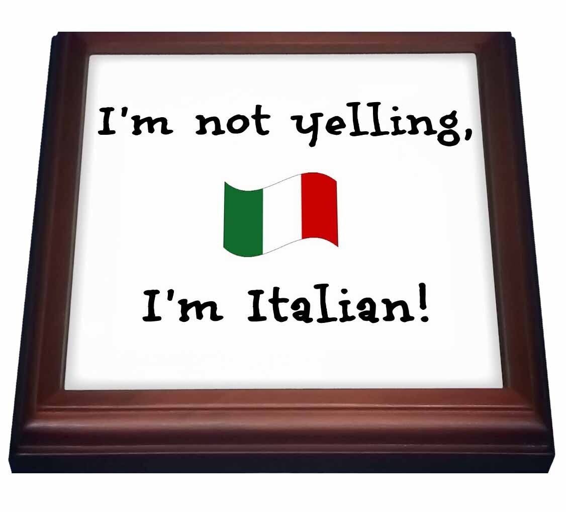 3dRose Im not yelling, Im Italian 8x8 Trivet with 6x6 ceramic tile