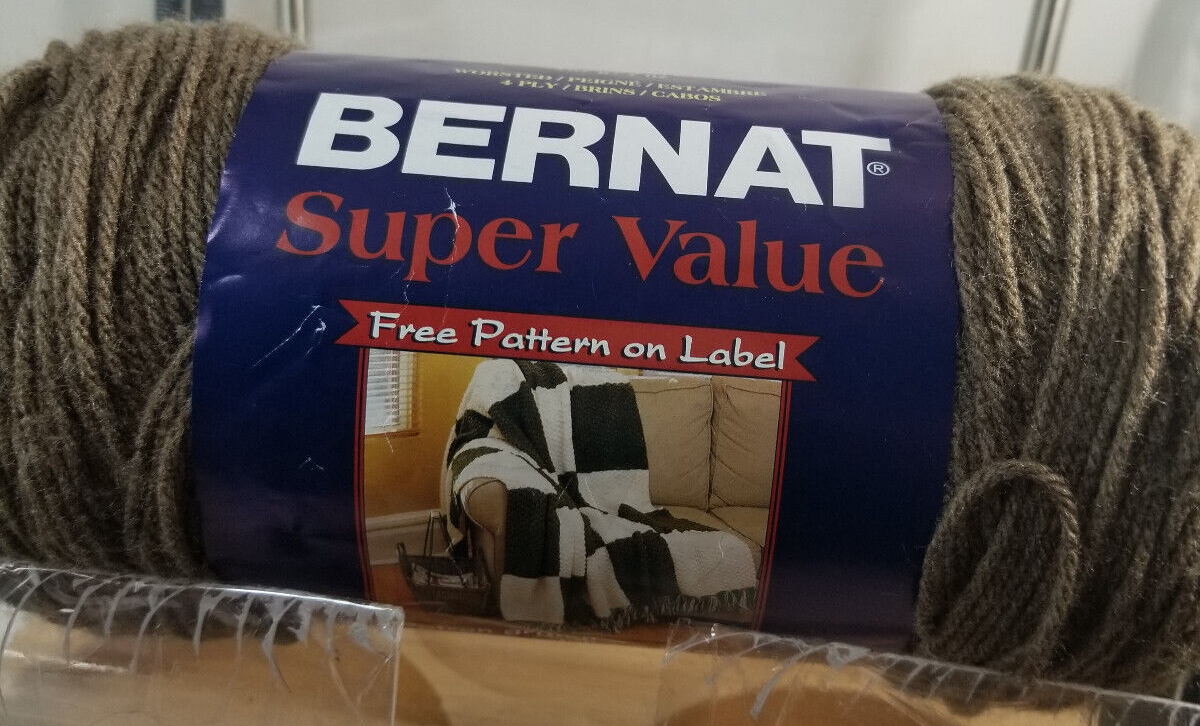 Bernat Premium Yarn in Med Grey Heather by Yarnspirations