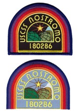 2pc Blue  Black Nostromor USCSS Alien Movie Costume Patches