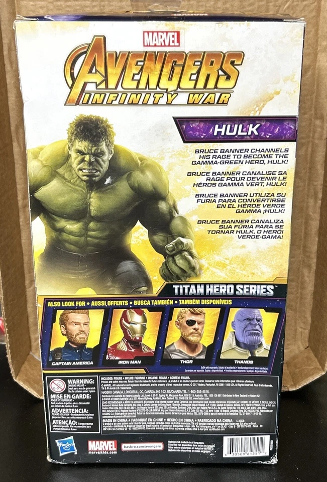 Халк Marvel Avengers Infinity War Titan герой серии питания FX новый в коробке - Изображение 2 из 3