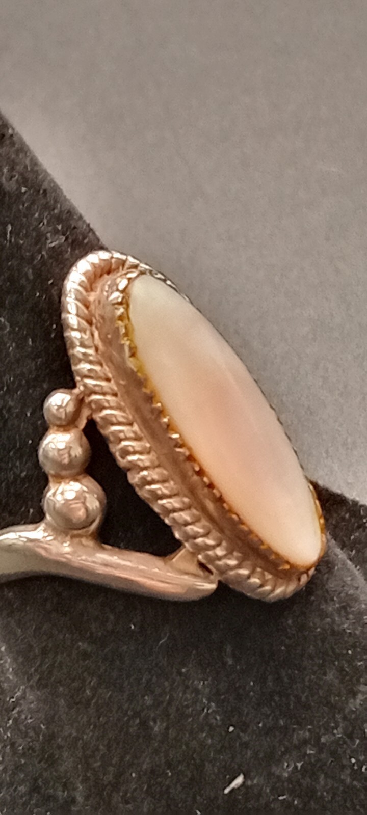 Native Sterling Silver Abalone Shell Ring Sz (SJ1… - image 5