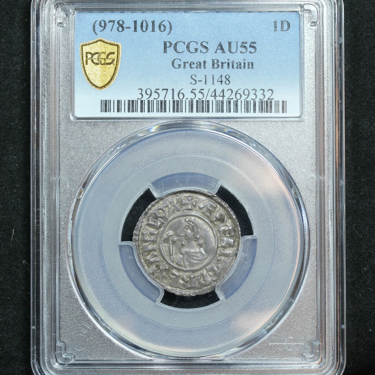 978-1016 Great Britain One Penny Silver Coin S-1148 Aethelred II