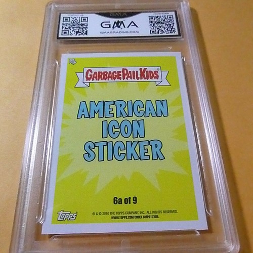 ENDED EVEL 2016 GARBAGE PAIL KIDS AMERICAN ICON STICKER # 6A GRADED 8.5 L@@K - Imagen 2 de 2