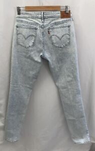 Levis Acid Wash Stretch 711 Skinny Jeans Size 30 Inseam 30&#034; Mid Rise