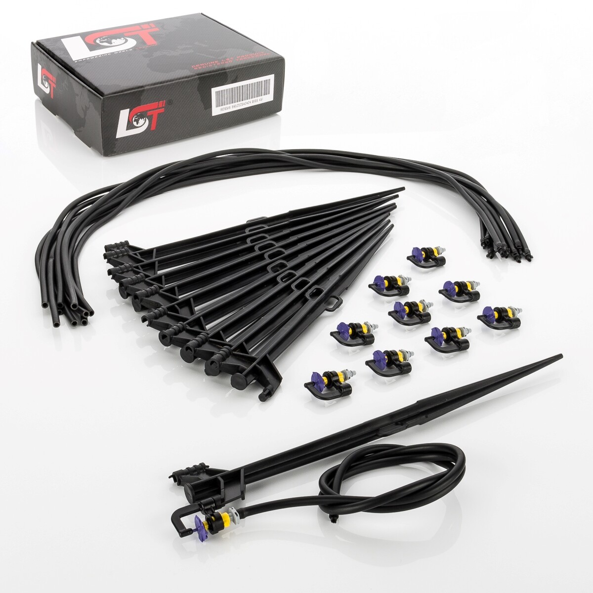 25X Micro-Drip Sprinkler Irrigation System Rotating With Hose And Ground Anchor
