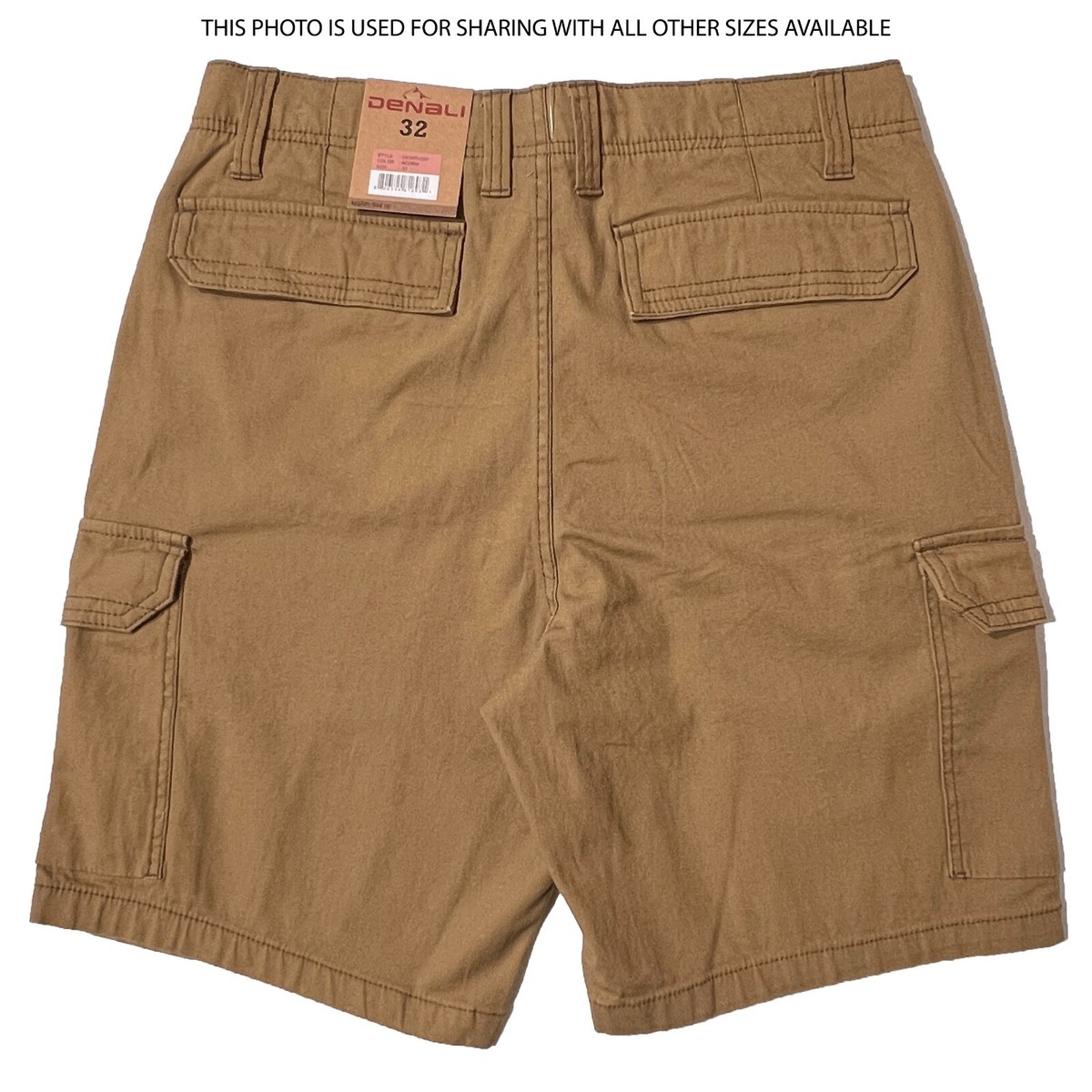 New DENALI Men's Stretch Waist Band Stretch Cargo Shorts D435RV200