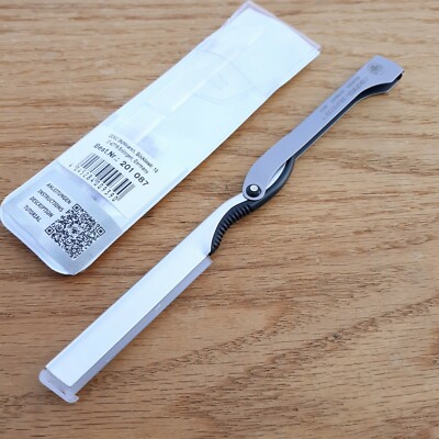 Dovo Shavette Folding Knife Aluminum Razor Blade Holder Stainless Steel Handle