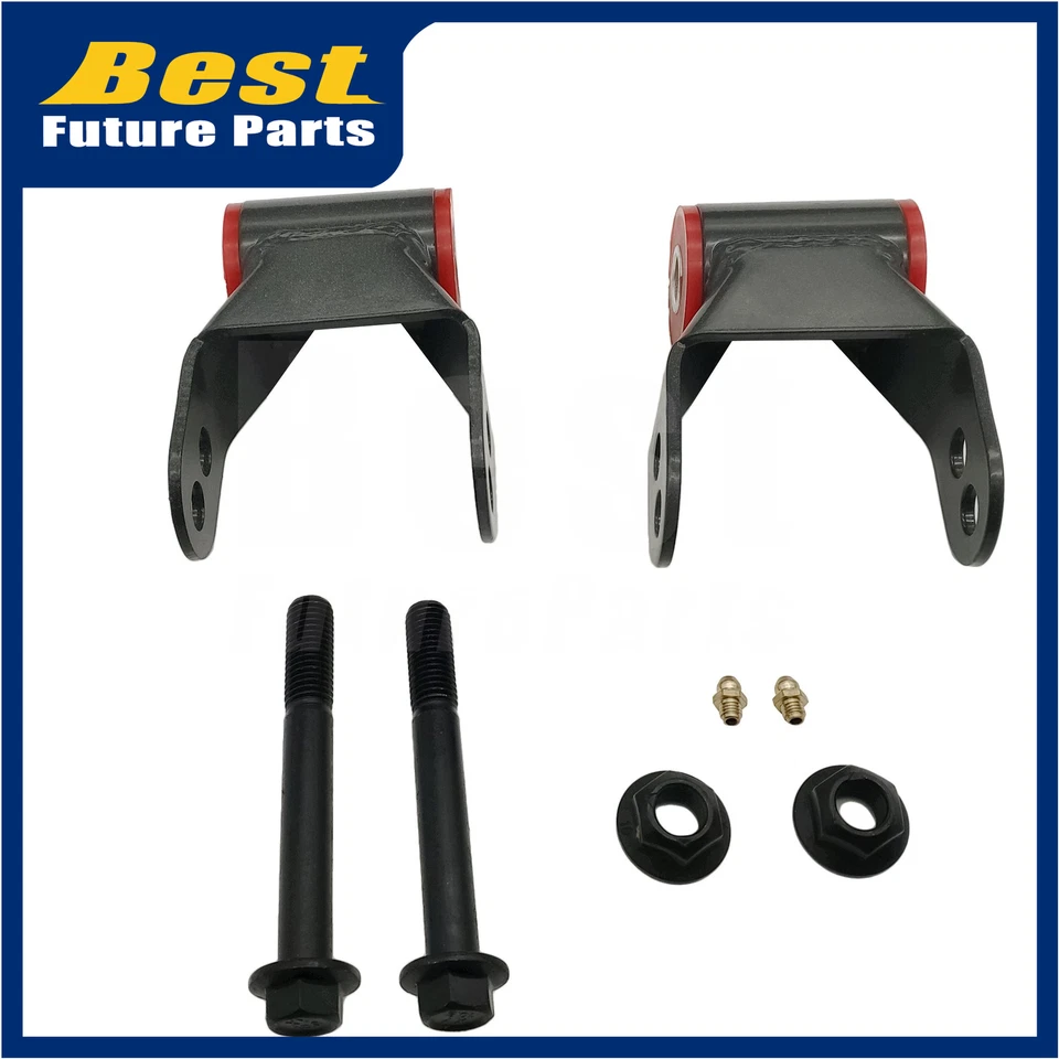 Rear 1.5" or 2" Lift Shackle Kit for 1988-1999 Chevrolet C2500 C1500 Suburban Foto 3 de 4