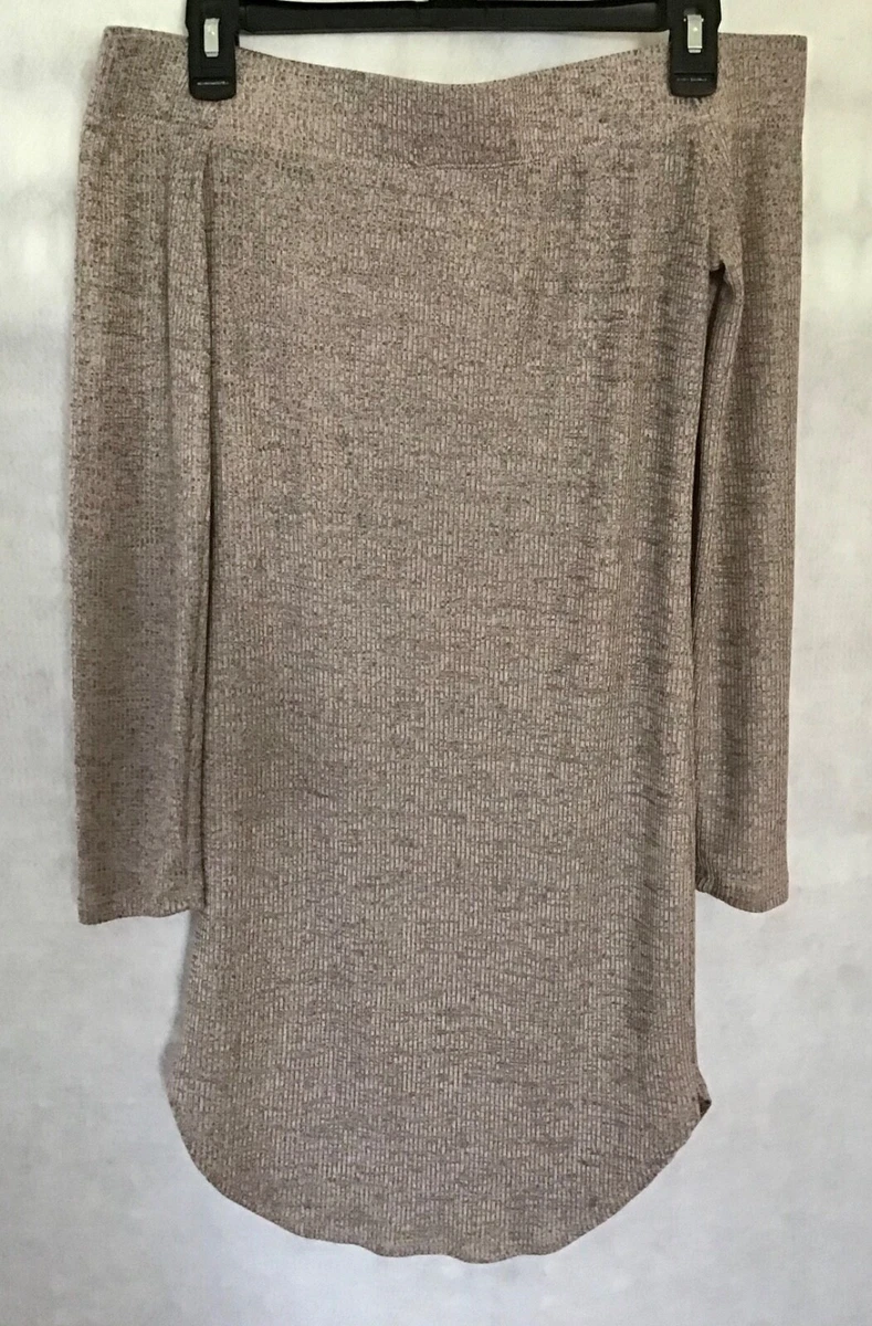 Charlotte Russe Womens Sweater Dress Ribbed Off The Shoulder MED