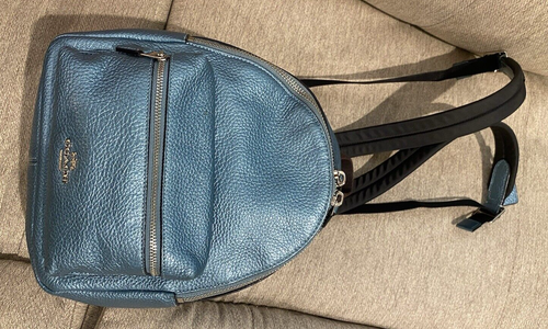 COACH MINI BACKPACK F29795 - Light / Baby BLUE PEBBLE LEATHER W/ DUST COVER BAG - Picture 6 of 23