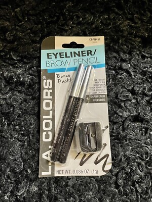 LA Colors Eye Liner/Brow Pencil With Sharpener Bonus Pack NIP