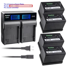 Kastar Fully Decoded Battery LCD Rapid Charger for Canon  BP-A30 CG-A20 CGA20