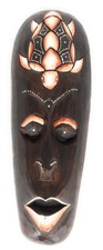Tribal Mask 12 inch with Turtle - Primitive Art Tiki wib370530a