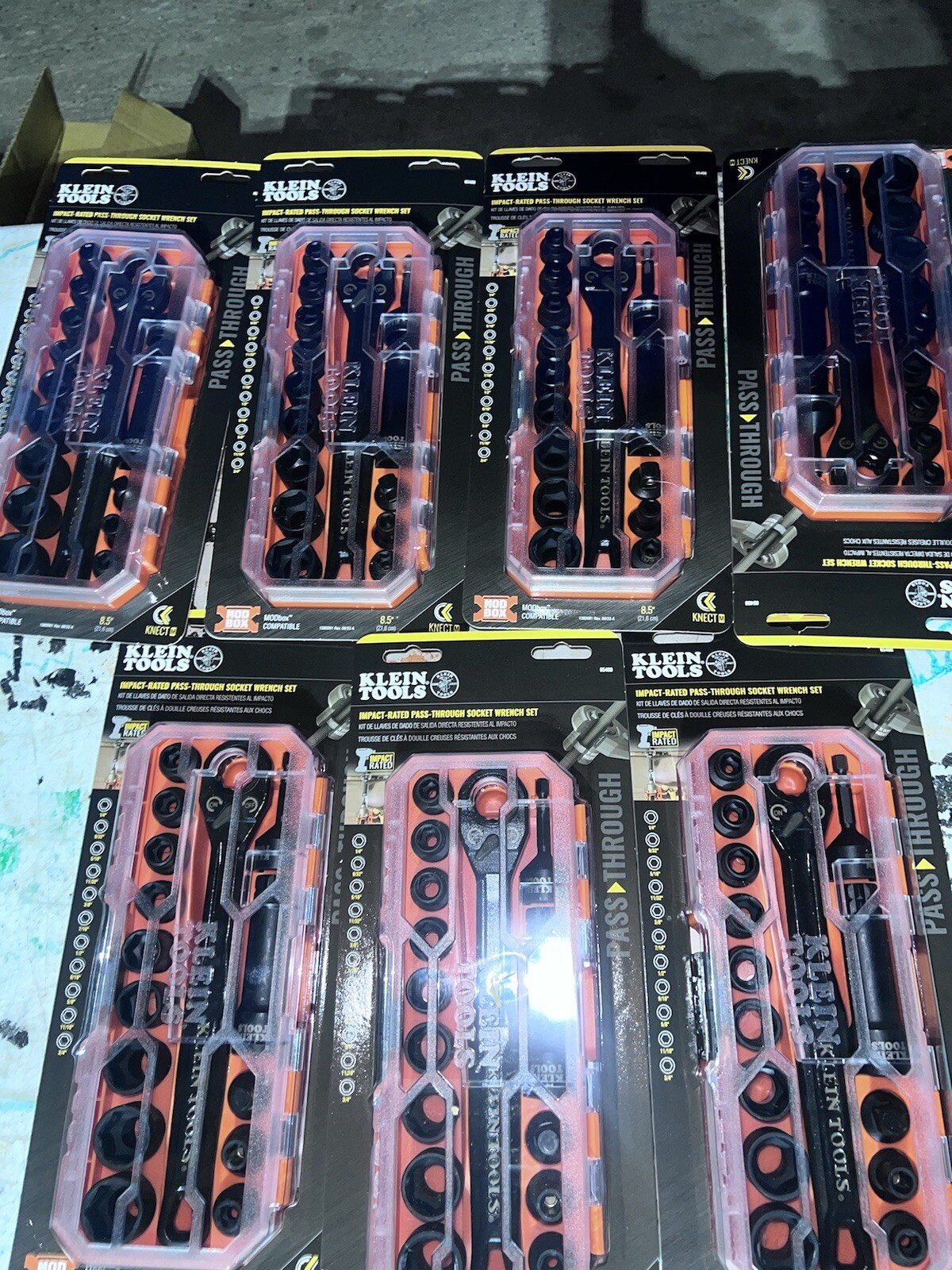 Klein Tools 65400 Impact-Rated Pass Through Socket Set, 8 1/2