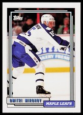 Dmitri Mironov, 1992-93 Topps, #144, Toronto Maple Leafs,