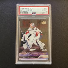 2023-24 UD - Series 2 - Young Guns Clay Stevenson Clear Cut - PSA 10