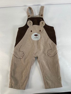 Shein Toddler Bear Brown Overalls Size 12-18M