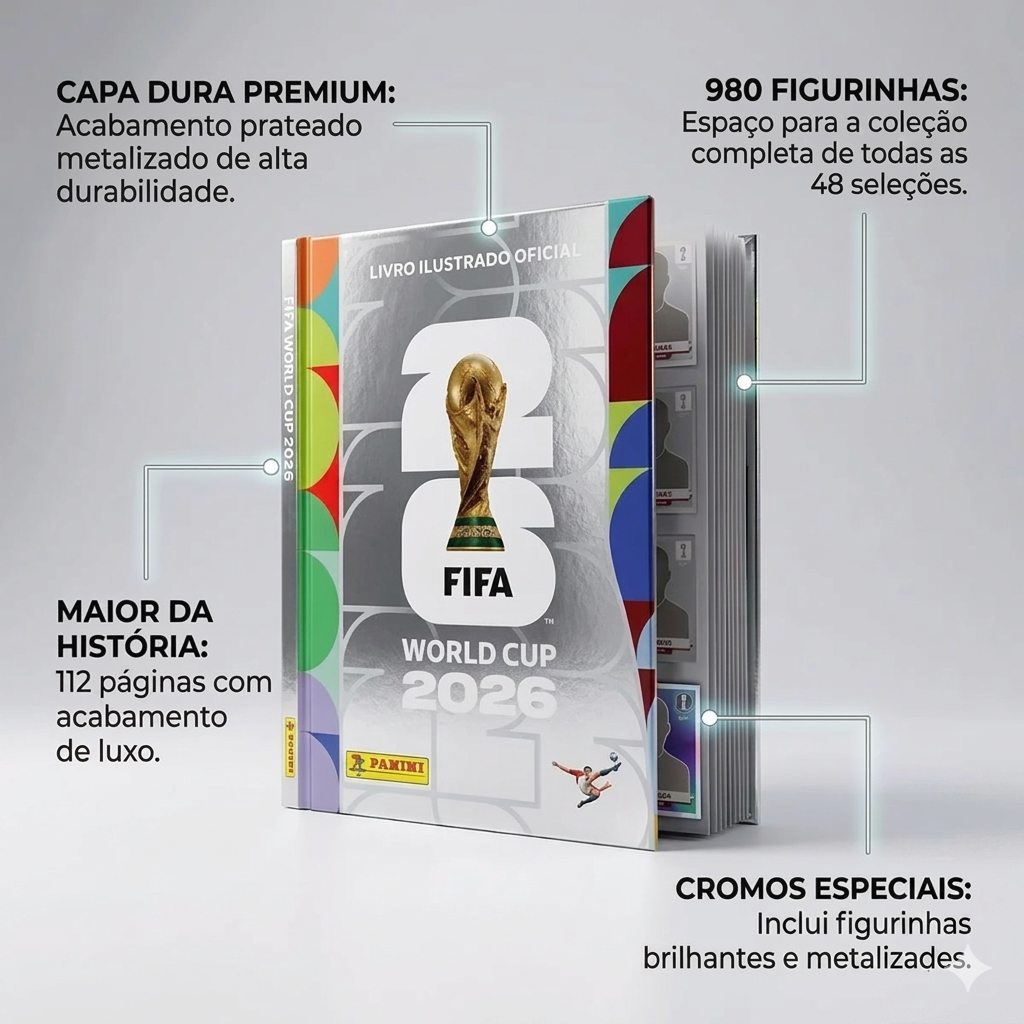 Panini Silver Album 2026 World Cup Hardcover FIFA WC Brazilian