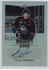 2015-16 Leaf Metal Silver Prismatic Lucas Johansen #BA-LJ1 Auto 3j2