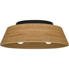 Quoizel QFL6167MBK OPEN BOX Zahara Flush Mount Matte Black