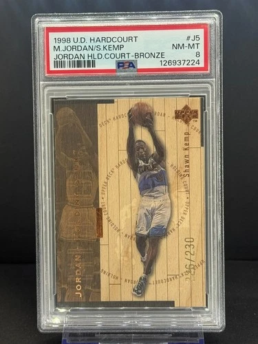 MICHAEL JORDAN SHAWN KEMP 1998-99 Upper Deck Holding Court #J5 BRONZE /230 PSA 8