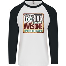You're Looking at an Awesome Chef Mens L/S Baseball T-Shirt