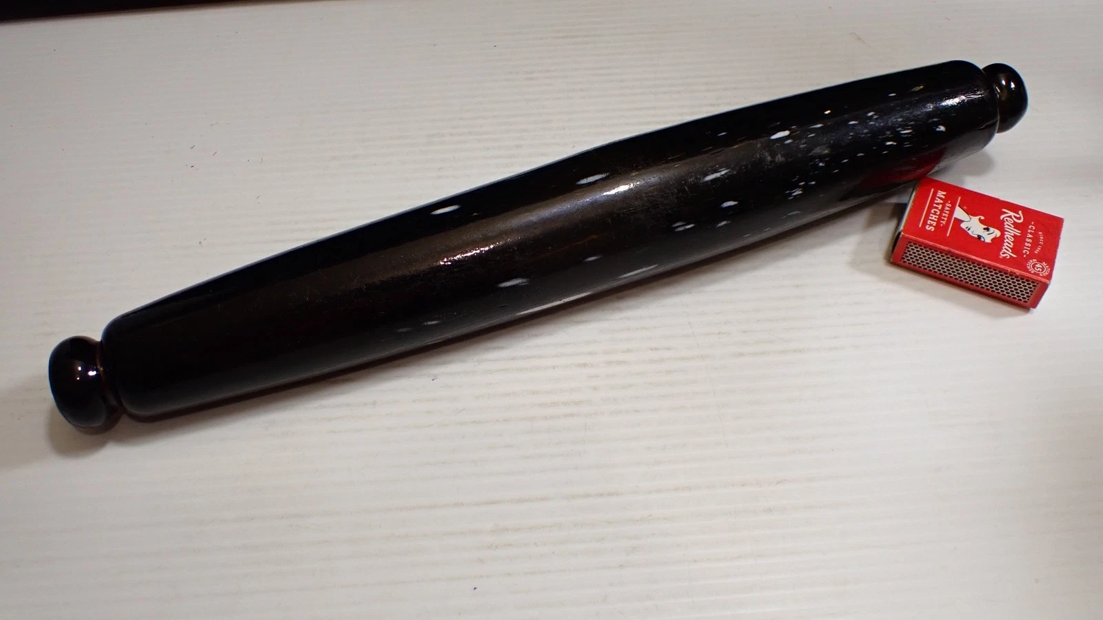 Antique Nailsea Art Glass Rolling Pin
