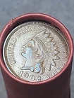 Fantastic Bu 1902 Indian Head &S Mint Dime Ends Of Lincoln Wheat Cent Roll