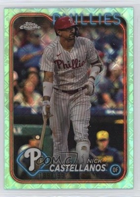 2024 Topps Chrome Logofractor Edition Aqua Refractor /199 Nick Castellanos 19fe