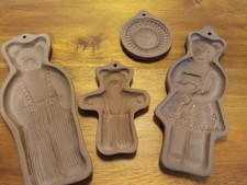 Vintage Zestaw 4 narzędzi wiejskich Hartstone USA Mamma Pappa Baby Bear Foremki do ciasteczek