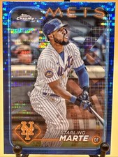 2024 Topps Chrome Sonar Blue Refractor Starling Marte #257 New York Mets /125