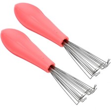 2 PCS Multifunctional Pressing Cleaning Brush Comb Hair Cleaner for