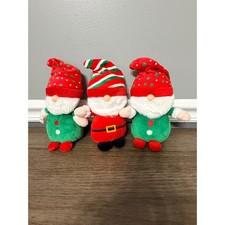 Ty Beanie Babies Christmas Gnomes Gnolan and Gnewman Plush Set