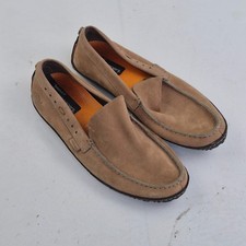 TIMBERLAND Shoes 7.5 Brown Mens Leather Moccasins Slip On Earth Keepers Logo