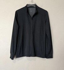 Nike Jacket Mens M Black Dri-FIT Full Zip Athletic Training Golfwear Gym Tech