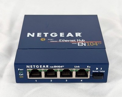 NETGEAR EN104TP Ethernet Hub w/ Power Adapter *UNTESTED*