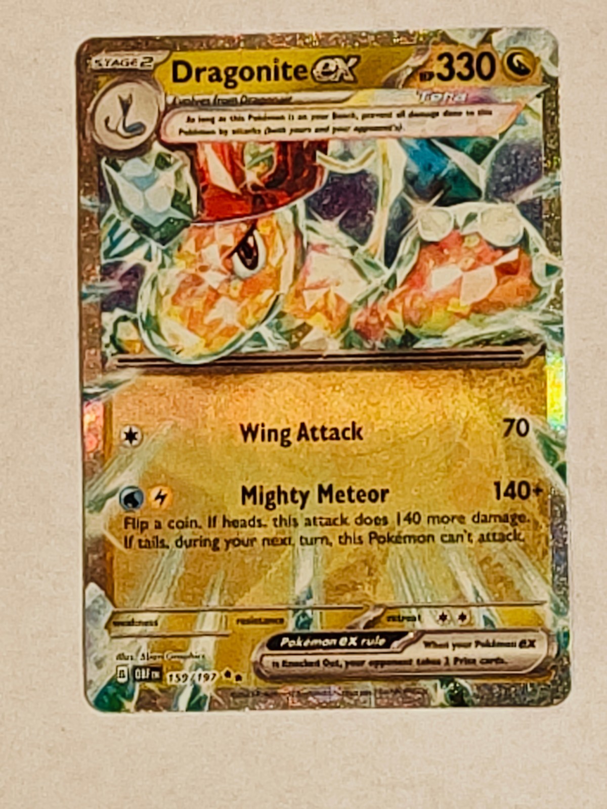 Dragonite ex 159/197 Obsidian Flames Pokemon TCG NM