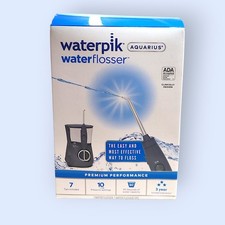Waterpik Aquarius Water Flosser Teeth Braces 10 Settings 7 Tips Gray WP-667