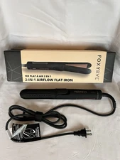 NIB FoxyBae Rose Gold Tres Sleek Titanium Flat Iron Hair Tool Straightener Black