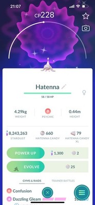 Pokemon Go Shiny Hatenna