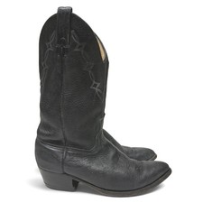 Abilene Boots Mens 9.5 D Charcoal Shark Skin Leather Western Cowboy USA Made