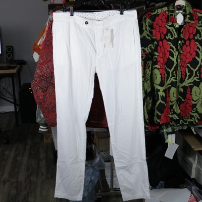 Massimo Alba White Corduroy Pants Size 54 Brand New