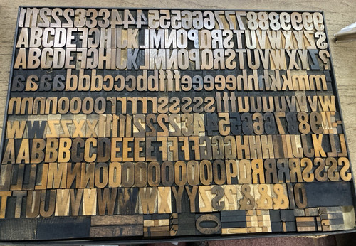 VINTAGE LETTERPRESS PRINTING WOODEN BLOCKS-1 3/4"-ABCs-1,2,3s-UPPER-LOWER-275+